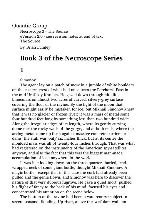 Necroscope 003 - The Source
