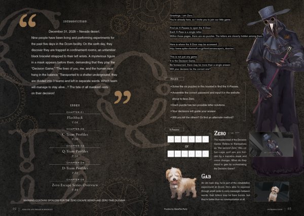 Premium Booklet ZERO TIME DILEMA