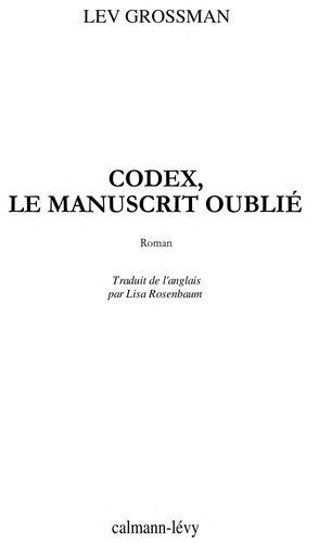Codex, Le Manuscrit Oublié